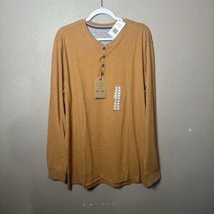 NWT Weatherproof Vintage Mens Size XL Spice Long Sleeve Jersey Henley T-shirt